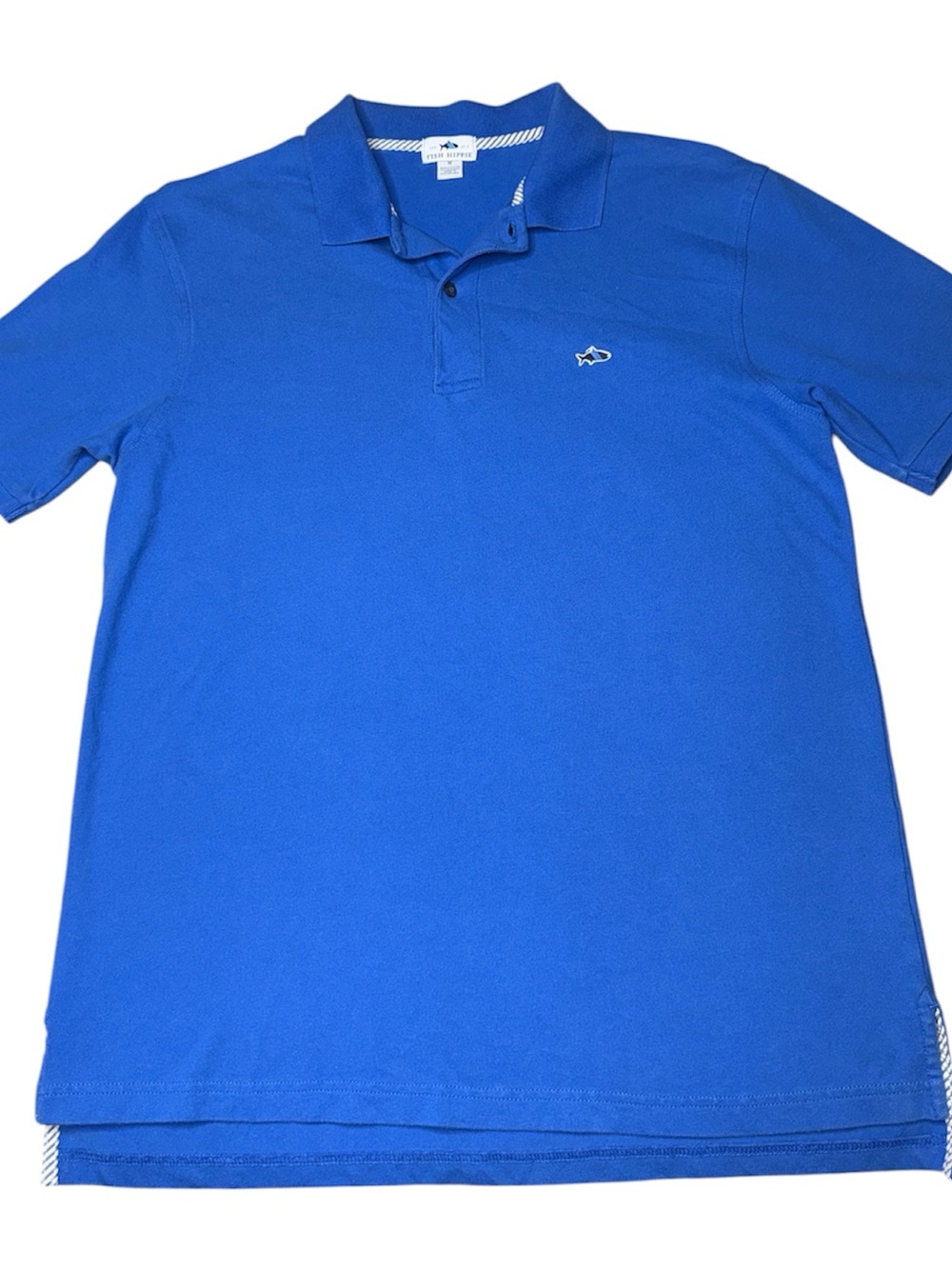 Fish Hippie Performance Cotton Polo Shirt - Royal Blue - Size M